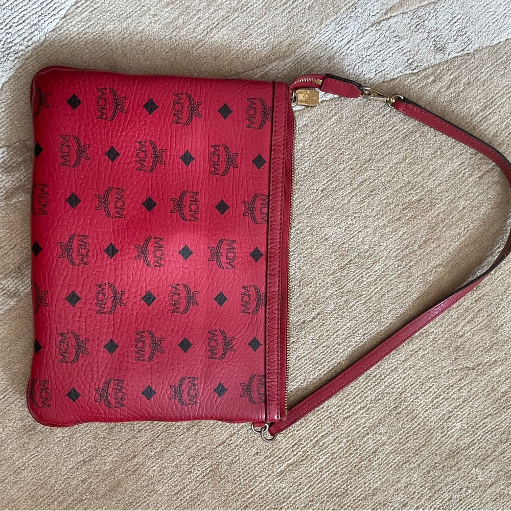 MCM side strap bag